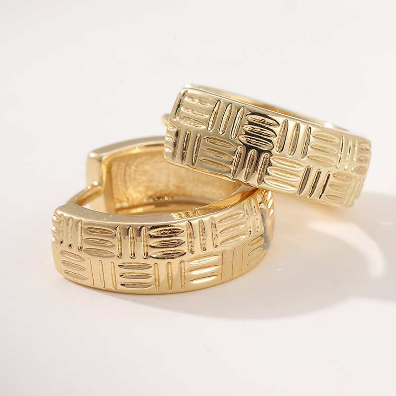 Small Golden-Colored Hoop Earrings for Women, Bohemian Style